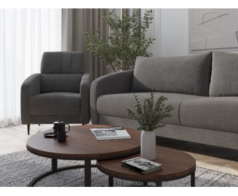 Диван Стелла 3х местный серый