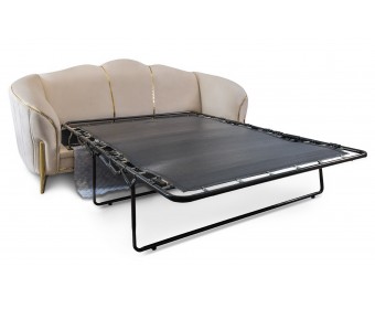  Диван Лара 3х местный бежевый золото