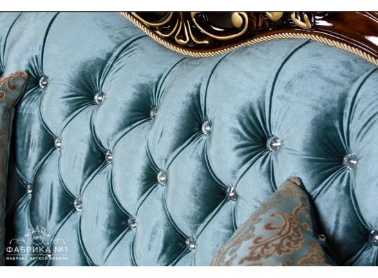 Угловой диван Эсмеральда левый, орех афина