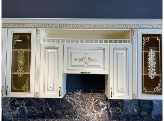 Кухня угловая Афина 8 (4,2*1,5 м) крем