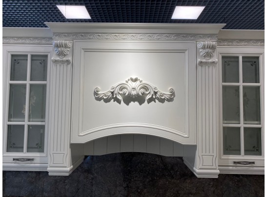 Кухня Кальяри Бьянка 33 (4,2 м) белый матовый