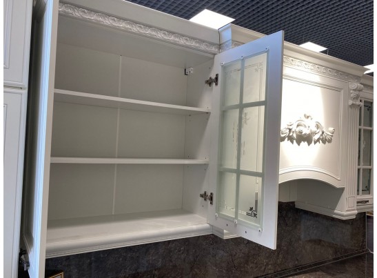 Кухня Кальяри Бьянка 44 (4,9 м) белый матовый