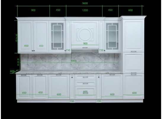 Кухня угловая Лондон (2,7*1,2 м) серый шелк