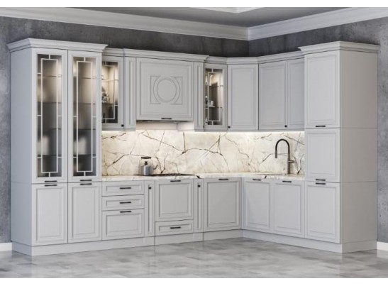 Буфет Лондон (0,9 м) серый шелк