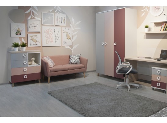 Модульная система подростковая SMARTY PINK в Каменске-Уральском