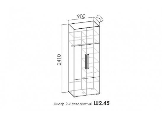Шкаф двухстворчатый BARCELONA в Каменске-Уральском