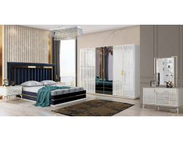 Спальня "Монако" (6ти ств. кровать 1,8,ламели) белый