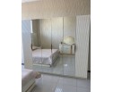 Спальня "Ницца Luxury" (6ти ств. кровать,ламели) мокко/крем в Каменске-Уральском