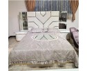 Спальня "Ницца Luxury" (6ти ств. кровать,ламели) мокко/крем в Каменске-Уральском