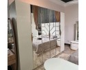 Спальня "Ницца Luxury" (6ти ств. кровать,ламели) мокко/крем в Каменске-Уральском