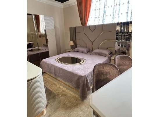 Спальня "Ницца Luxury" (6ти ств. кровать,ламели) мокко/крем в Каменске-Уральском