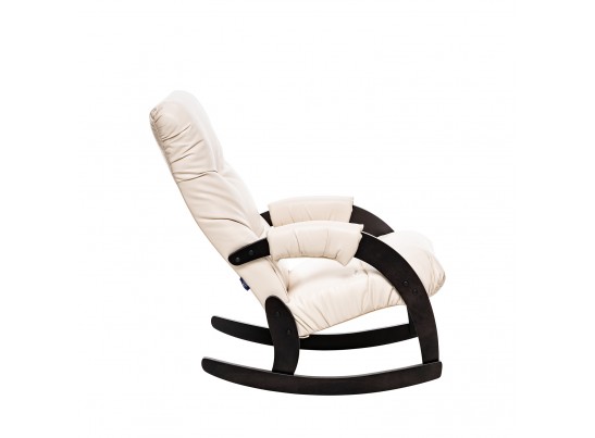 Кресло-качалка Модель 67 Венге текстура, к/з Varana cappuccino в Каменске-Уральском