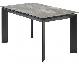 Стол CREMONA 140 KL-176, итальянская керамика/ черный каркас, ®DISAUR