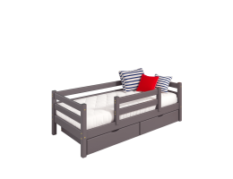 Кровать Соня Вариант 4 (с защитой по центру) натуральный 