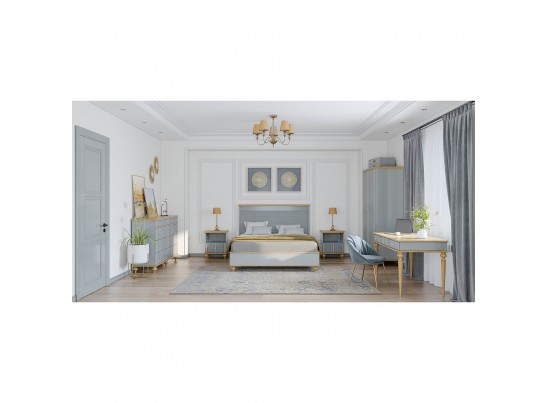 Кровать "Рандеву" 140 (белый, серый) в Каменске-Уральском