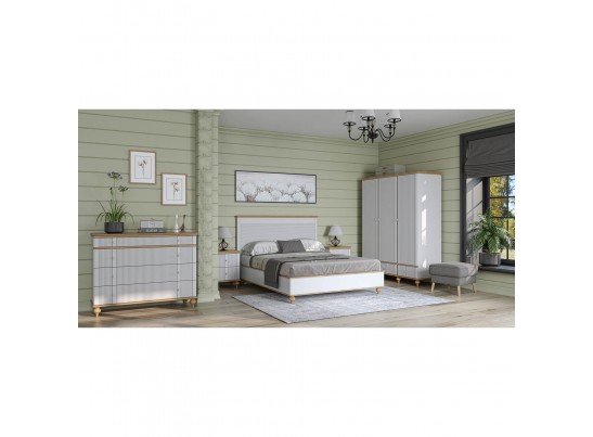 Кровать "Рандеву" 140 (белый, серый) в Каменске-Уральском