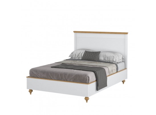 Кровать "Рандеву" 160 (белый, серый) в Каменске-Уральском