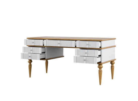 Стол письменный "Рандеву" 007 (белый, серый) в Каменске-Уральском