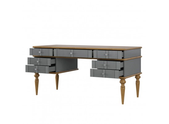 Стол письменный "Рандеву" 007 (белый, серый) в Каменске-Уральском