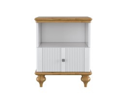Тумба прикроватная "Рандеву" 01 (белый, серый)
