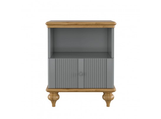 Тумба прикроватная "Рандеву" 01 (белый, серый) в Каменске-Уральском