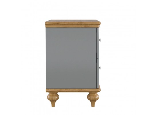 Тумба прикроватная "Рандеву" 02 (белый, серый) в Каменске-Уральском