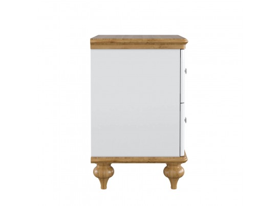 Тумба прикроватная "Рандеву" 02 (белый, серый) в Каменске-Уральском