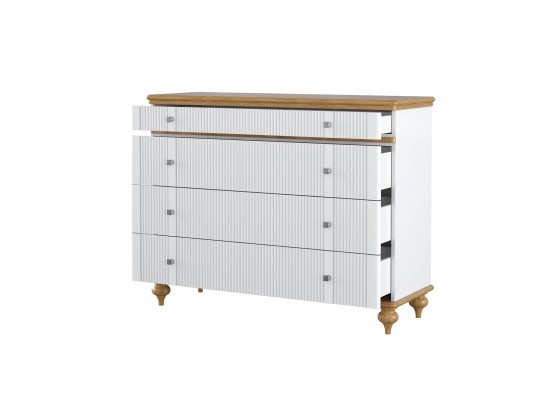 Комод "Рандеву" 04 (белый, серый) в Каменске-Уральском