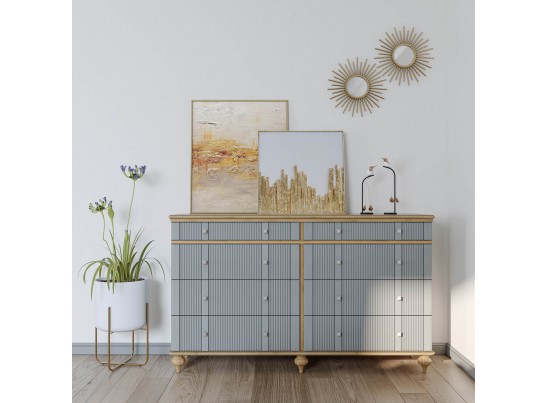 Комод "Рандеву" 08 (белый, серый) в Каменске-Уральском