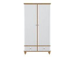 Шкаф для одежды "Рандеву" 22 (белый, серый)