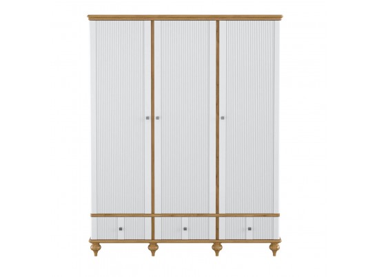 Шкаф для одежды "Рандеву" 33 (белый, серый) в Каменске-Уральском