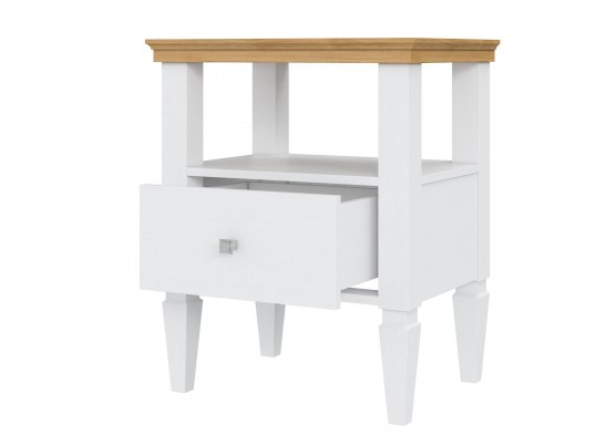 2.1.2 Тумба прикроватная "Ольса" 01 (белый лак/антик 24) в Каменске-Уральском