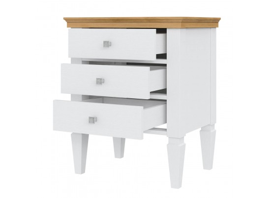 2.3.2 Тумба прикроватная "Ольса" 03 (белый лак/антик 24) в Каменске-Уральском
