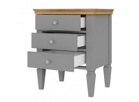 2.3.3 Тумба прикроватная "Ольса" 03 (серый 7042/антик 24) в Каменске-Уральском