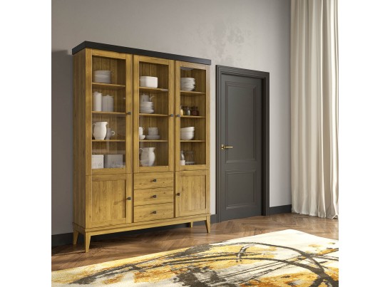 Шкаф для посуды «Бон Вояж» 233 антик в Каменске-Уральском