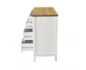 Комод с 4 ящиками 022 Пенни белый воск/антик 24