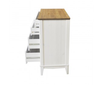 Комод с 4 ящиками 022 Пенни белый воск/антик 24