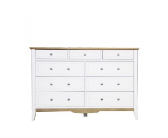 Комод с ящиками из дерева 036 белый воск/антик 24
