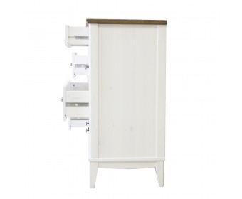 Комод с ящиками из дерева 036 белый воск/антик 24