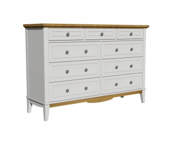 Комод с ящиками из дерева 036 белый воск/антик 24