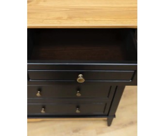 Комод с ящиками из дерева 036 Пенни блэк/антик 24