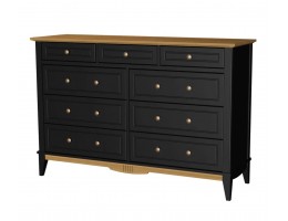 Комод с ящиками из дерева 036 Пенни блэк/антик 24