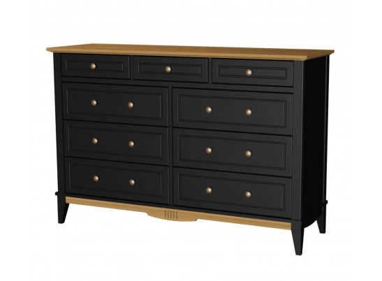 Комод с ящиками из дерева 036 Пенни блэк/антик 24