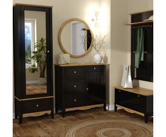 Комод 113 для прихожей Пенни блэк/антик 24 