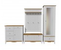 Комод 113 для прихожей Пенни белый воск/антик 24