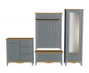 Комод 113 для прихожей Пенни серый 7046/антик 24