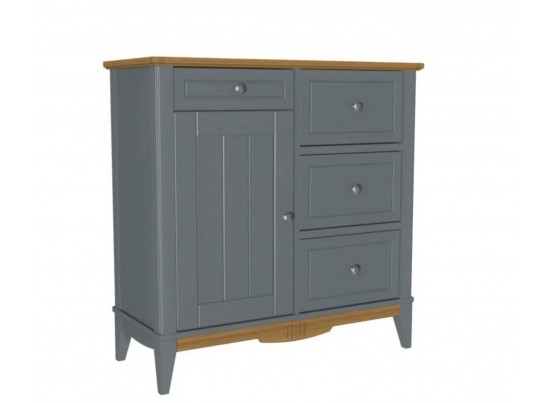 Комод 113 для прихожей Пенни серый 7046/антик 24