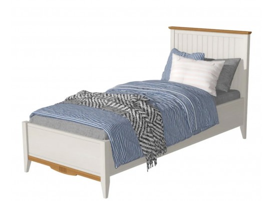 Кровать односпальная 90х200 Пенни белый/антик 24