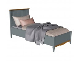 Кровать односпальная 90х200 Пенни серый 7046/антик 24