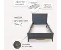Кровать односпальная 90х200 Пенни серый 7046/антик 24